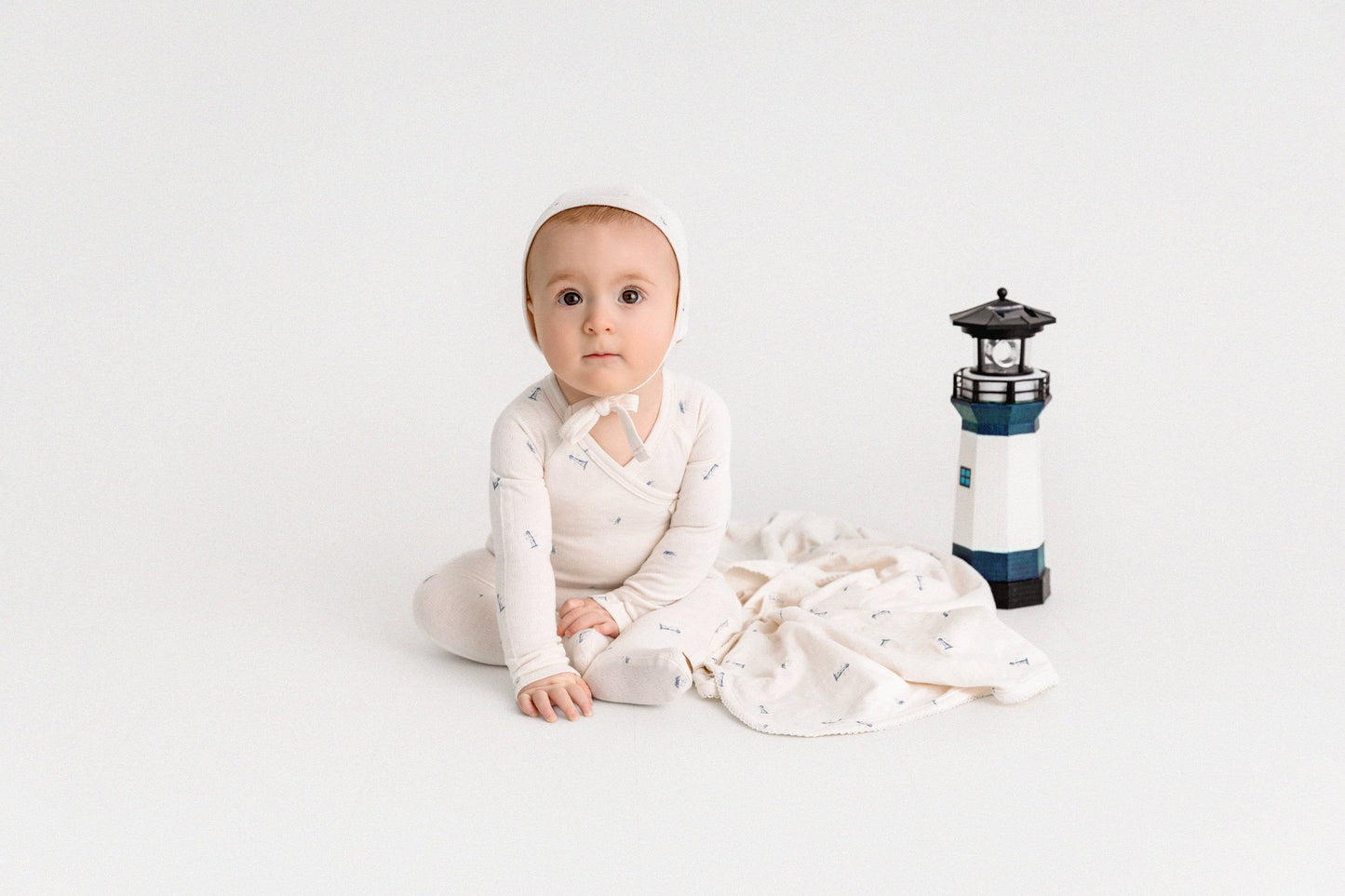 Lighthouse Pointelle 4 Pc Footie Set - Tiniboo