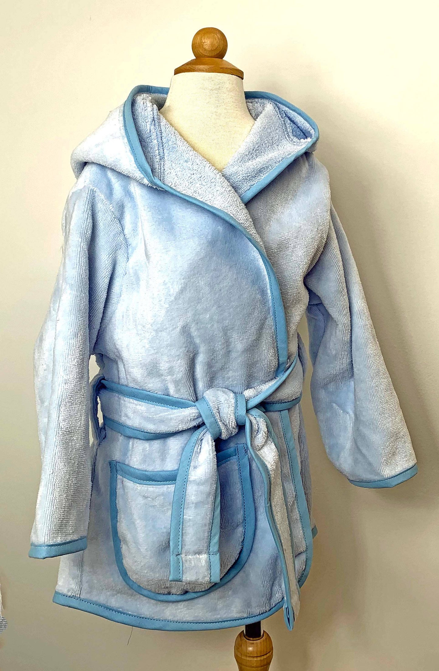 Kids Hooded Cotton Terry Velour Robes USA Made-Style120