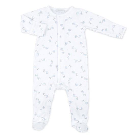 Worth the Wait Printed Footie - Blue - Tiniboo