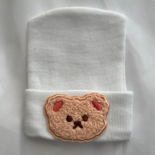 Beige Teddy Bear Hospital Hat - Tiniboo