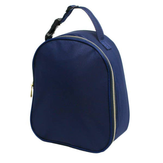 Navy Nylon Brass Lunchbox