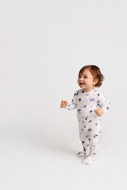 Abstract Pointelle Footie - Tiniboo