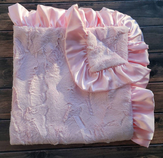 Pink Mink Baby Blanket - Tiniboo