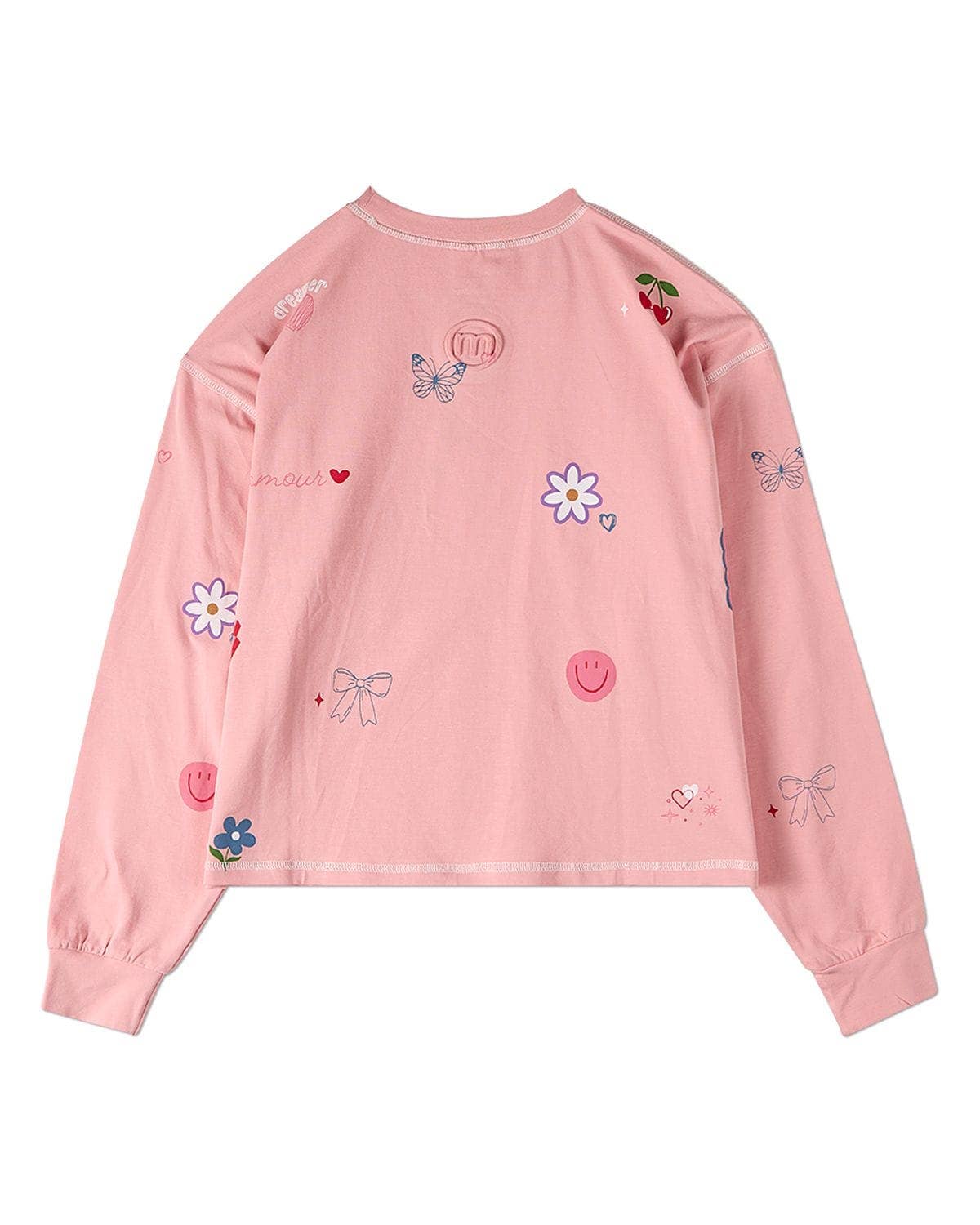 All Over Motif Long Sleeve T-Shirt
