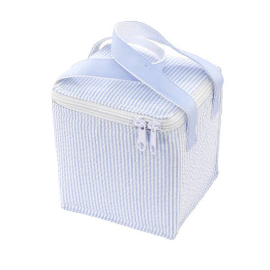 Baby Blue Seersucker Snack Square | Mint - Tiniboo
