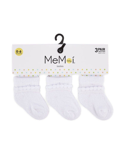 MeMoi Baby Bootie Socks 3 Pack - Tiniboo