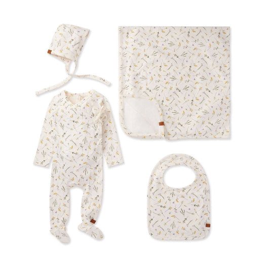 Pretty Petals Pointelle 4 Pc Footie Set