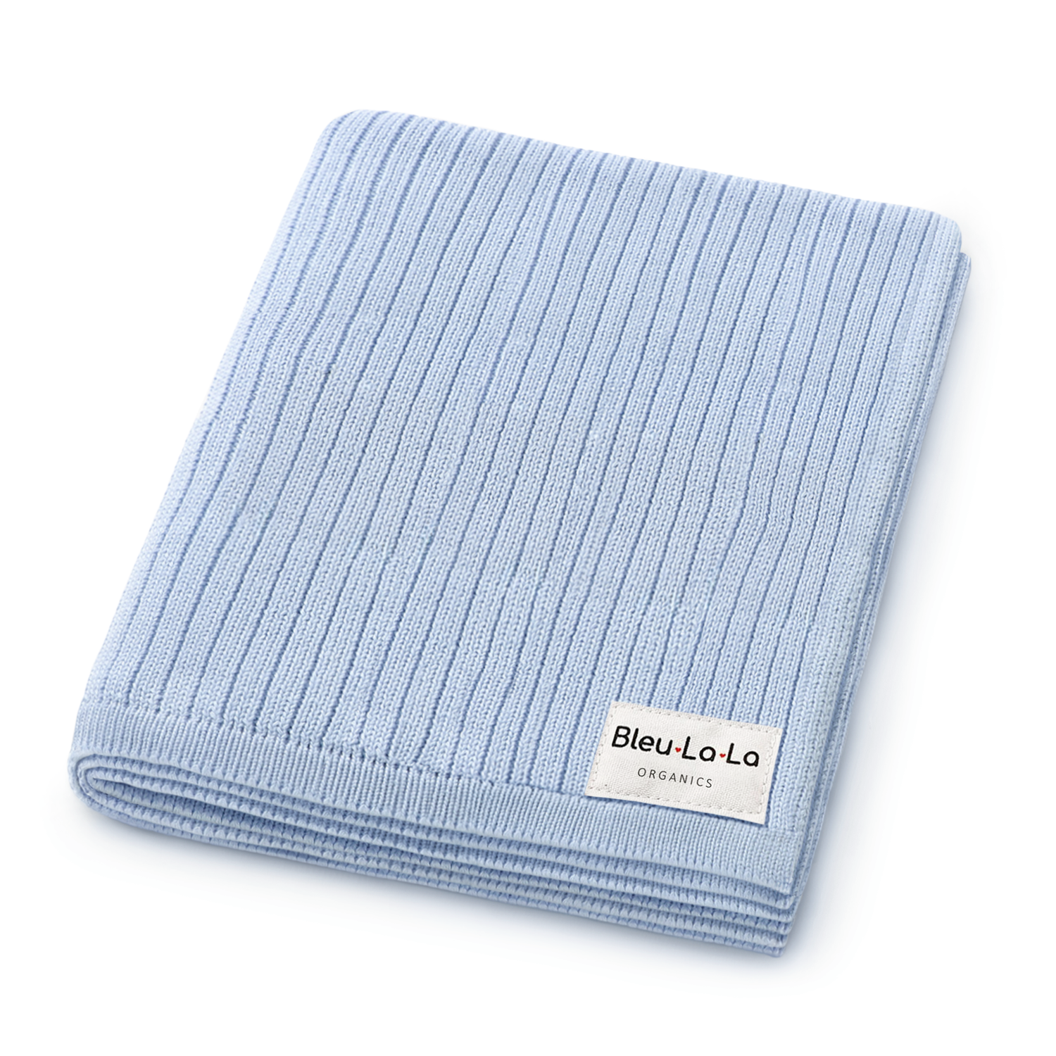 Bleu La La Ribbed Baby Blanket - Tiniboo