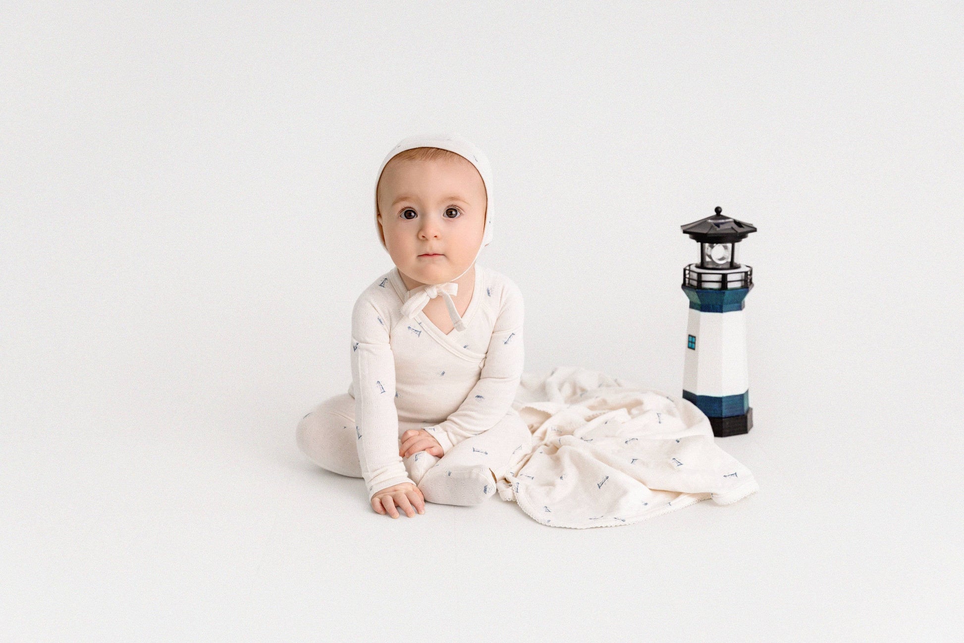 Lighthouse Pointelle 4 Pc Footie Set - Tiniboo