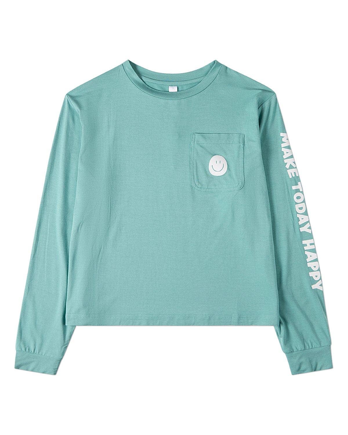 Make Today Happy Smiley Long Sleeve T-Shirt
