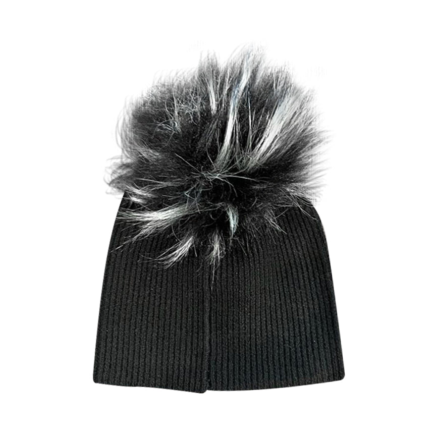 Black waffle knit hat - Tiniboo