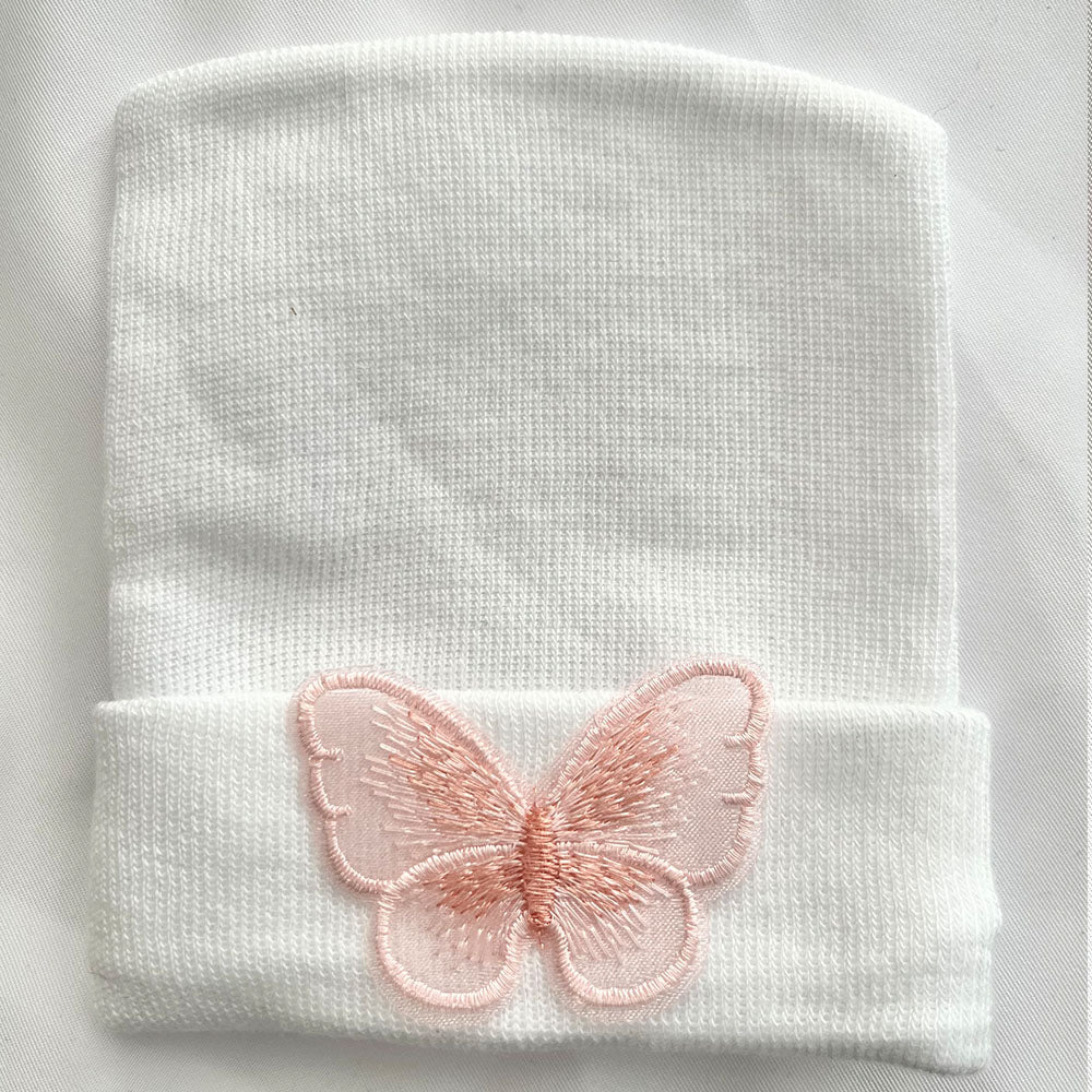 Pink Butterfly Hospital Hat - Tiniboo