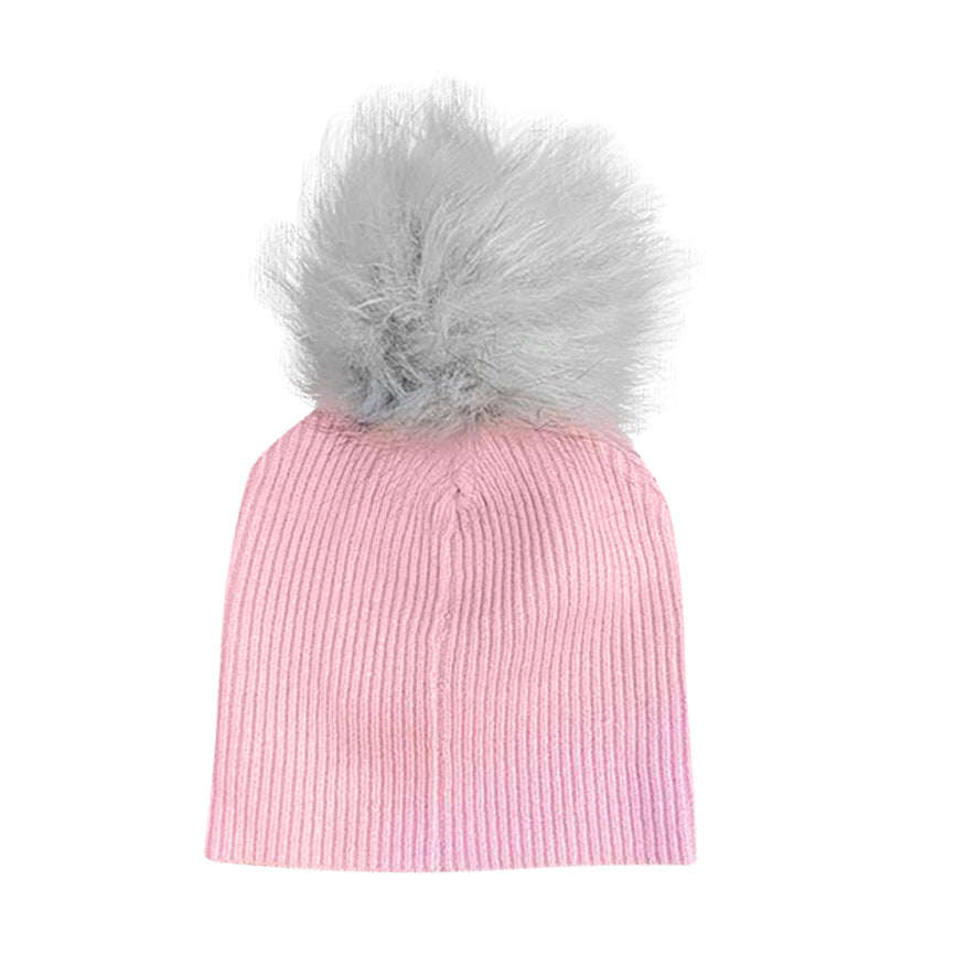 Pink waffle knit hat - Tiniboo