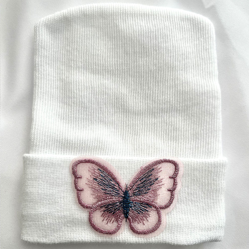 Purple Butterfly Hospital Hat - Tiniboo