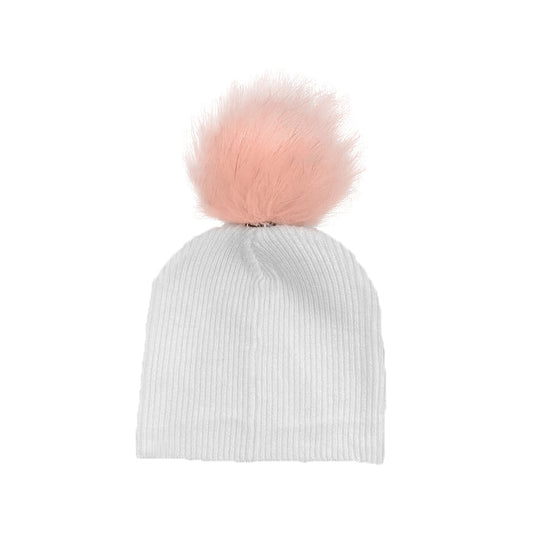 White Waffle Knit Hat - Tiniboo
