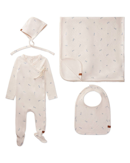 Lighthouse Pointelle 4 Pc Footie Set - Tiniboo