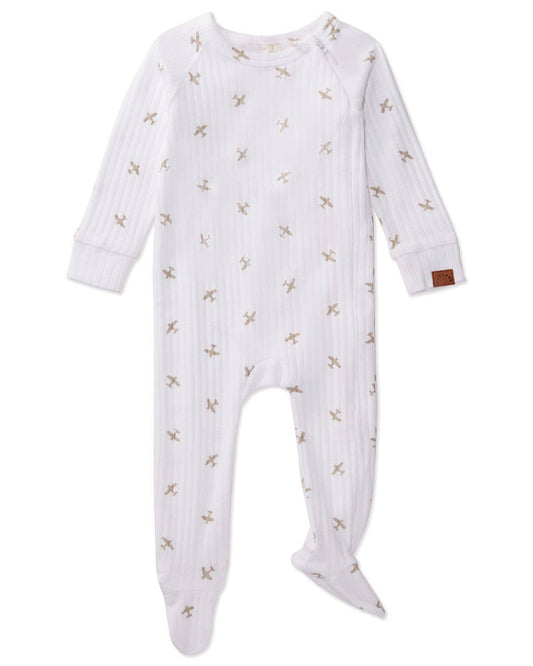 Rib Airplane Footie - Tiniboo