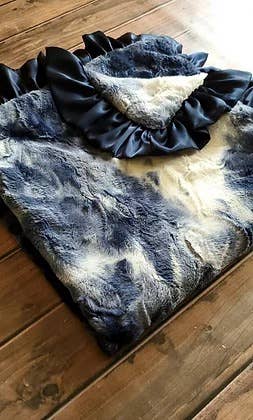Navy Tie Dye Baby Blanket - Tiniboo