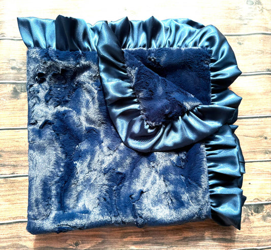 Navy Mink Blanket