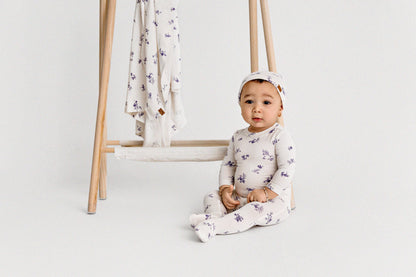 Floral Toile 3 Pc Footie Set - Tiniboo