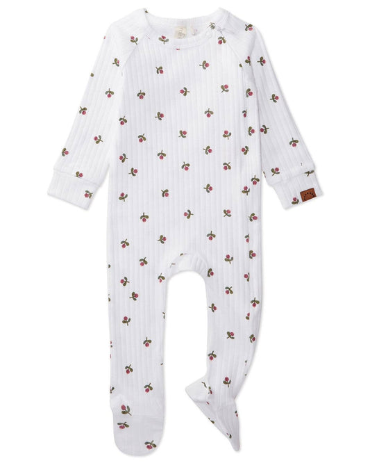 Rib Flower Bud Footie - Tiniboo
